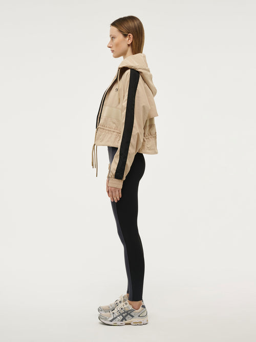 P.E Nation Cropped Man Down Jacket- Sesame - Cardrona Corner