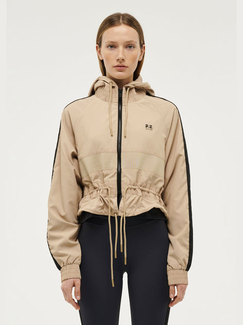 P.E Nation Cropped Man Down Jacket- Sesame - Cardrona Corner