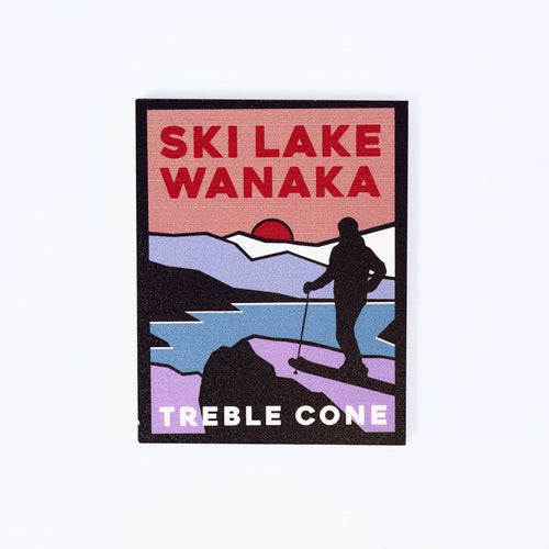 Treble Cone Ski Wanaka Magnet Wood - Cardrona Corner