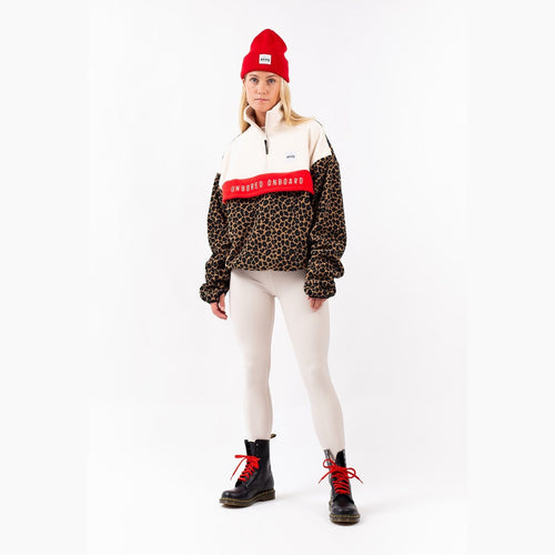 Eivy Ball Fleece - Off White & Leopard