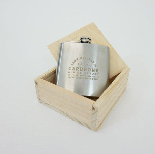 Cardrona Wood Box Flask